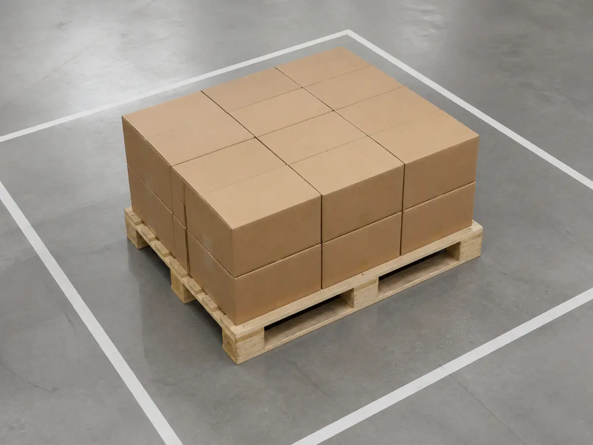 Pandangan atas tapak pallet